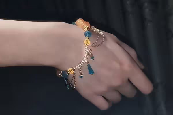 波西米亞流蘇×固定式串珠手鍊 