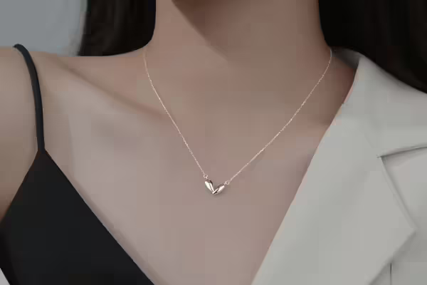 925銀飾×相思豆愛心×鎖骨項鍊