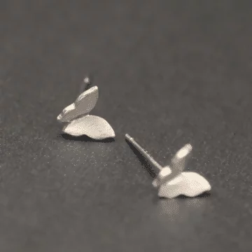925銀針&times;簡約蝴蝶&times;耳針