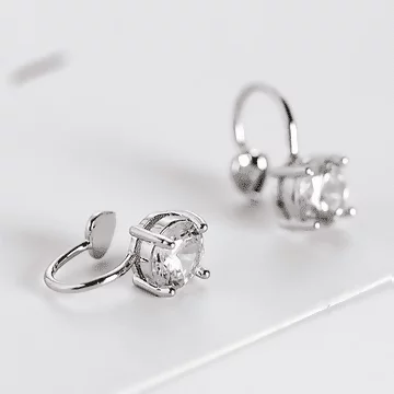 鋯石晶鑽×U型耳夾