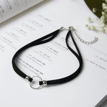 圓環雙線×個性頸鍊×銀