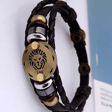 真皮×獅子座×十二星座串珠手鍊