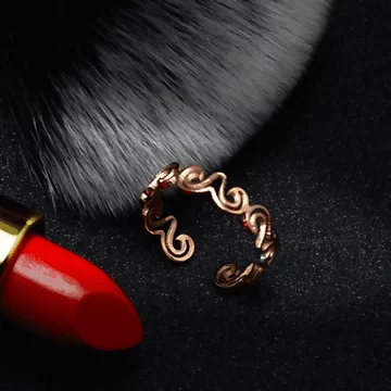 鋼飾×鏤空綿羊×開口戒指×玫瑰金