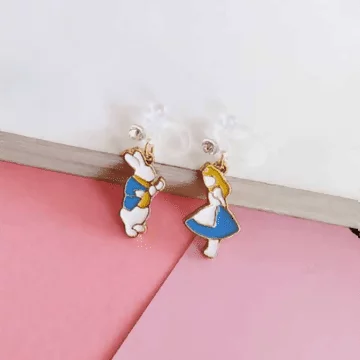 愛麗絲與兔子先生×不對稱U型耳夾