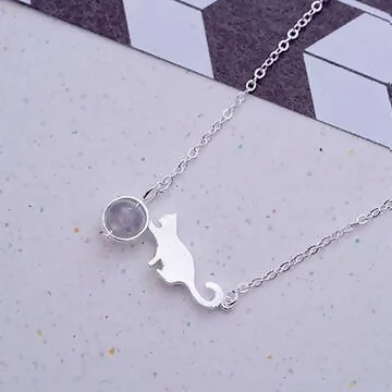 925銀飾&times;貓咪轉珠&times;鎖骨項鍊