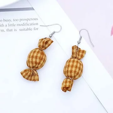 格子甜心糖果&times;吊墜耳勾&times;香蕉口味