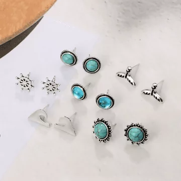 藍海船舵魚尾巴×六套件耳環組