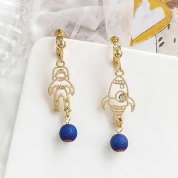 太空領航員與晶鑽火箭×螺旋耳夾