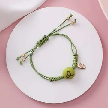 獅子座×星座豆×拉繩手鍊×彩綠