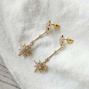 太陽閃鑽光芒×吊墜耳環