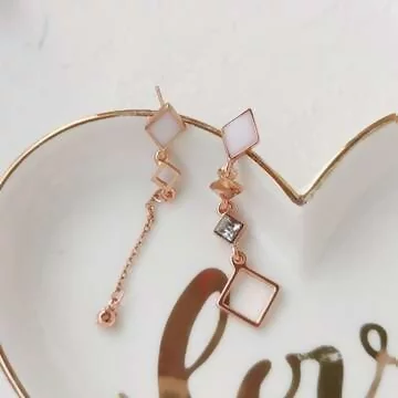 菱菱晶鑽流蘇×不對稱吊墜耳環