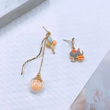 馬戲團小飛象×不對稱吊墜耳環