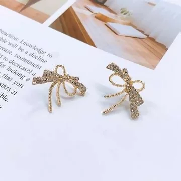 蝴蝶結禮物緞帶×吊墜耳環