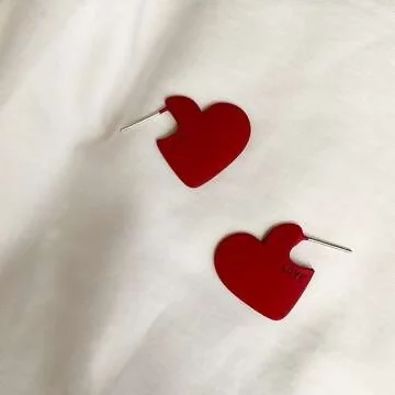LOVE霧質紅心&times;耳環