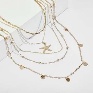 波西米亞海星星×五層項鍊