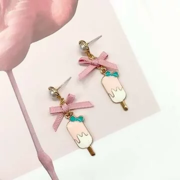 雪糕蝴蝶結×吊墜耳環