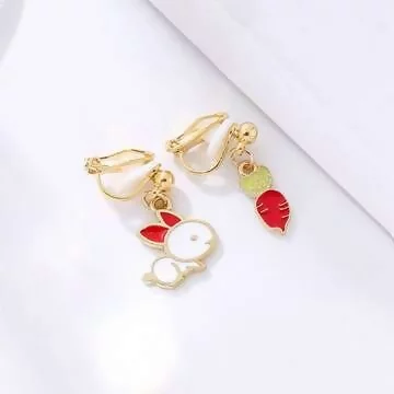 小萌兔與胡蘿蔔×不對稱三角耳夾