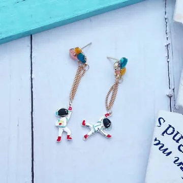 太空人的氣球樂園×不對稱吊墜耳環