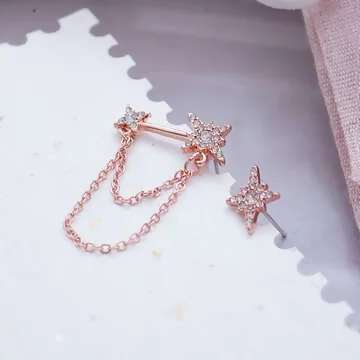 光芒四射×不對稱吊墜耳環