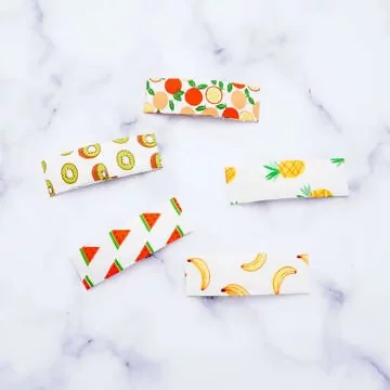 水果塗鴨布藝×五套件BB髮夾組