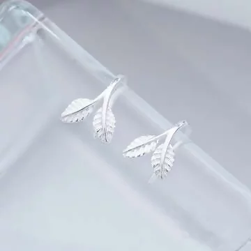 925銀針&times;嫩葉新芽&times;耳勾