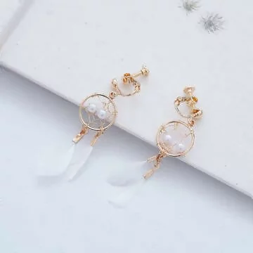 輕羽毛捕夢網×螺旋耳夾