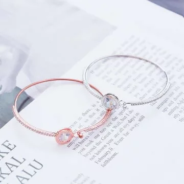 圓形微鑲鋯石×手環×共二色