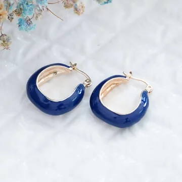 寶藍御姐範&times;吊墜耳環