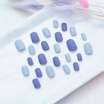 芋紫丁香霧面×穿戴式手指甲片×二十四入