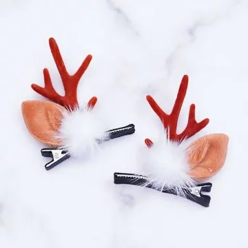 鹿耳角毛球×髮夾套件組