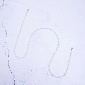 晶透水晶串珠×口罩防丟項鍊