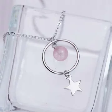 925銀飾&times;星墜莓晶圓環&times;鎖骨項鍊