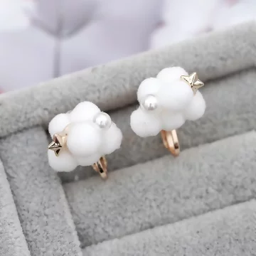 棉花雲朵&times;螺旋耳夾