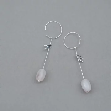 【精品館】竹隱 耳環 銀色