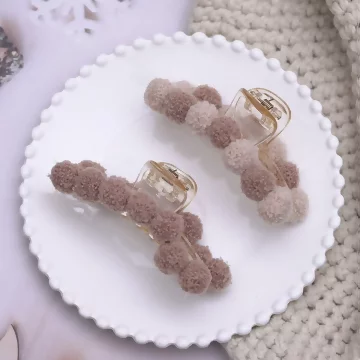 羊羔小毛球×鯊魚髮夾×共二色