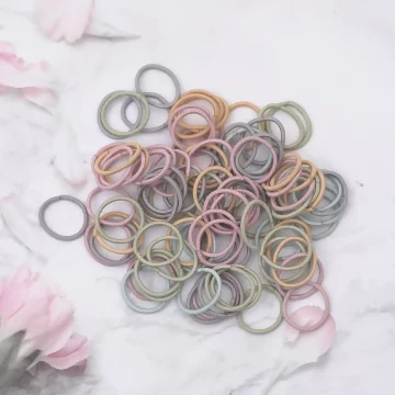 糖果色光面款×兒童髮束×一百套件髮束組