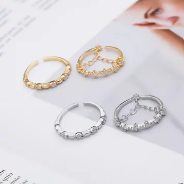 閃閃垂墜星鑽×二套件戒指組×共二色