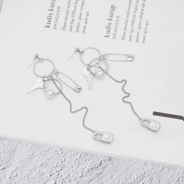 超長別針鑰匙鎖頭工具組&times;吊墜耳環
