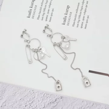 超長別針鑰匙鎖頭工具組&times;螺旋耳夾