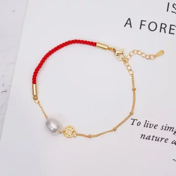 珍珠財寶&times;紅繩手鍊