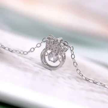 925銀飾×靈動皇冠晶鑽×鎖骨項鍊