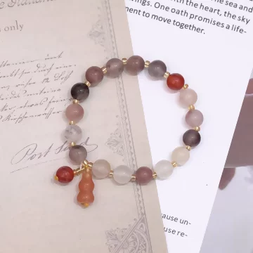 彩色水晶葫蘆&times;固定式串珠手鍊