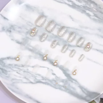 白銀仙子晶粉亮面&times;穿戴式手指甲片&times;二十四入