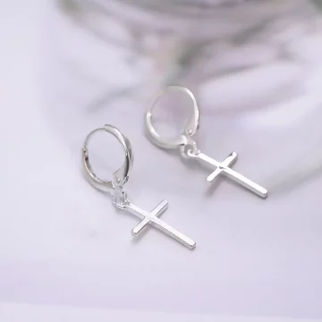 925銀飾&times;十字&times;吊墜耳扣