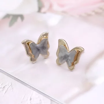 銀色流沙蝴蝶&times;耳環