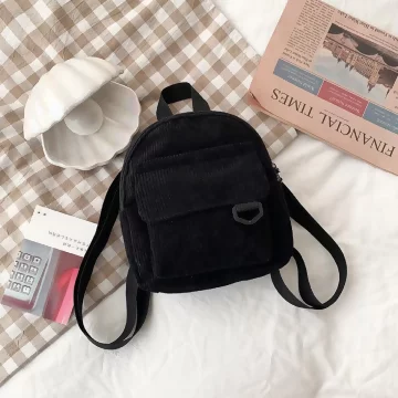 復古燈芯絨&times;三用後背包&times;黑色