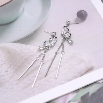 水墨悠藍蝴蝶&times;吊墜耳環