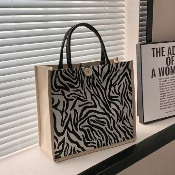 黑白斑馬&times;手提袋