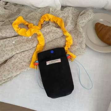 燈芯絨撞色街頭包&times;斜背包&times;黑色