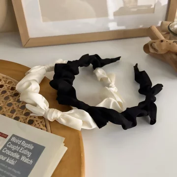 法式復古蝴蝶結緞帶&times;髮箍